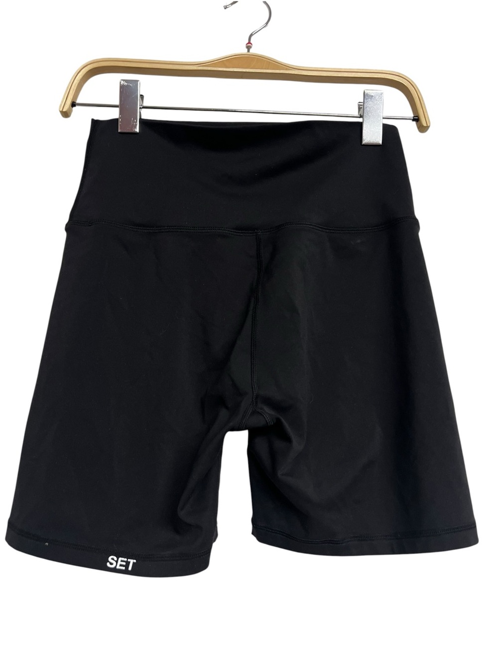 Set Active High-Waist Black Women’s Active Biker Shorts Medium Workout Cozy